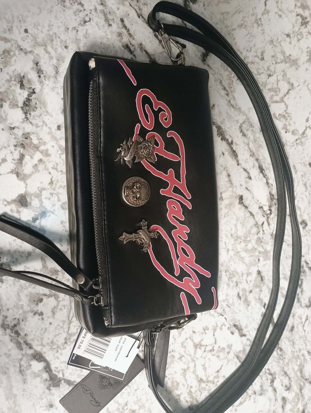 Ed Hardy Edgy Clutch Shoulder Bag With Removable Strap, NWT - Picture 2 of 8